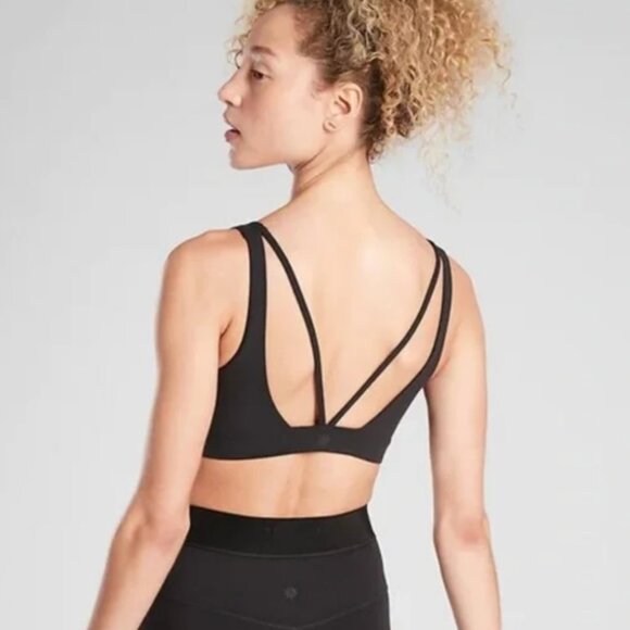 Athleta Exhale Sports Bra in Black Size XS - Picture 1 of 5